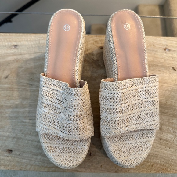 Women’s Platform Espadrille Wedge Sandals Open Toe Summer Slides Trendy Fall 9 - Picture 5 of 9